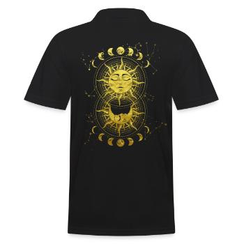 Phases spirituelles du Soleil et de la Lune Occultes - Polo Homme - noir - Dos - Kai (181cm)