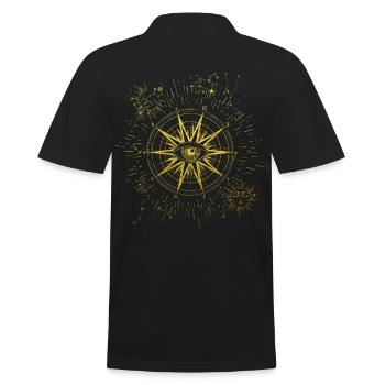 Œil spirituel Signe du zodiaque Soleil Lune Occulte - Polo Homme - noir - Dos - Kai (181cm)