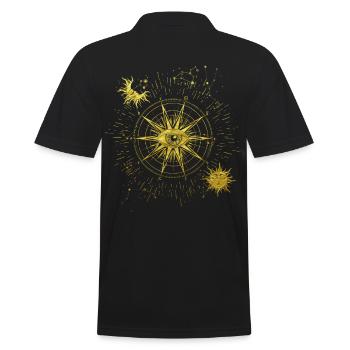 Tous voyant l’œil Symbole spirituel Lune Soleil - Polo Homme - noir - Dos - Kai (181cm)