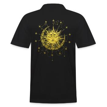 Symbole d’or occulte du soleil magique spirituel - Polo Homme - noir - Dos - Kai (181cm)