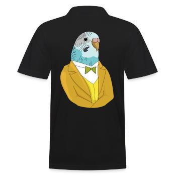 Costume De Perruche Gentleman Canary Design - Polo Homme - noir - Dos - Kai (181cm)
