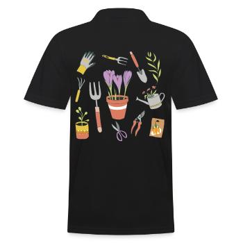 Équipement de jardinier Tenue de jardin Outil de jardin - Polo Homme - noir - Dos - Kai (181cm)