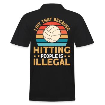 J’ai battu ce drôle de volley-ball - Polo Homme - noir - Dos - Kai (181cm)