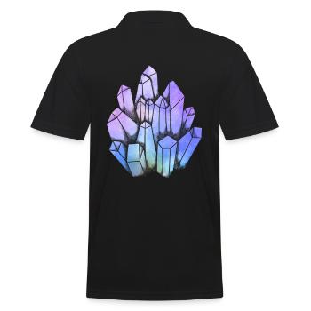 Magischer Kristall Spirituelles Mineral Edelstein - Männer Poloshirt - Schwarz - Hinten - Kai (181cm)