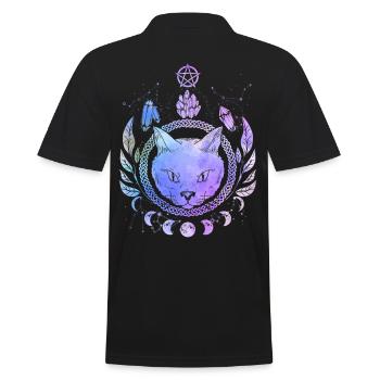 Symbole magique de chat occulte Wicca Goth Cats - Polo Homme - noir - Dos - Kai (181cm)