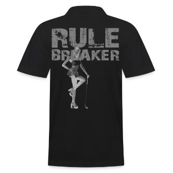 2reborn Rule Breaker Golf Girl Sport Game 3 - Männer Poloshirt - Schwarz - Hinten - Kai (181cm)