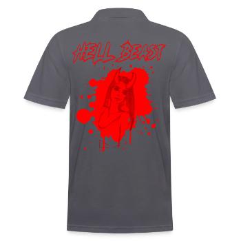 2reborn Hell Beast devil Girl sexy 1 - Männer Poloshirt - Anthrazit - Hinten - Nico (186cm)