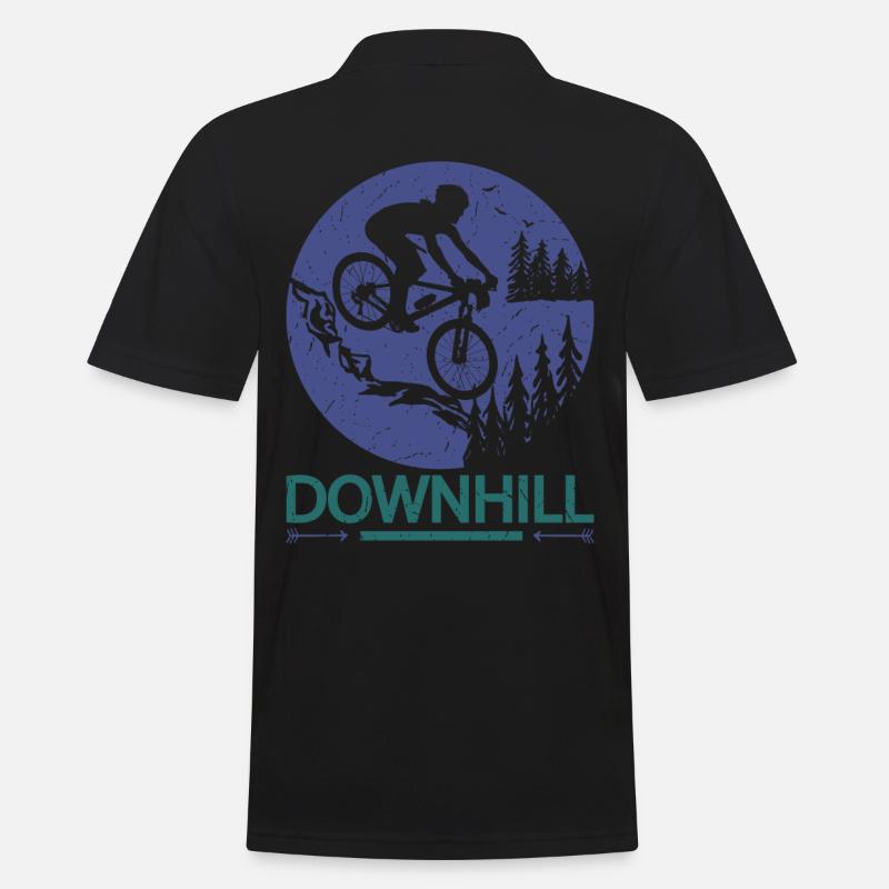 VTT Vélo de descente Biker - Polo Homme - noir