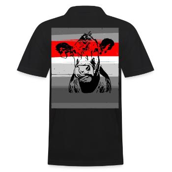 2reborn Cow Kuh Tier Animal Cowanimal - Männer Poloshirt - Schwarz - Hinten - Kai (181cm)