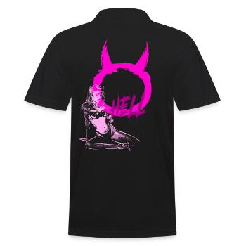 2reborn Hell Girl devil demon bikini pinup 1 - Männer Poloshirt - Schwarz - Hinten - Kai (181cm)
