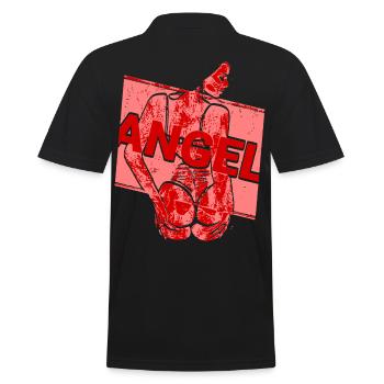 2reborn sexy ass angel backside lingerie 6 - Männer Poloshirt - Schwarz - Hinten - Kai (181cm)