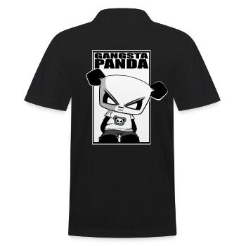 Gaming Panda Gangsta Panda lustig süß cool - Männer Poloshirt - Schwarz - Hinten - Kai (181cm)
