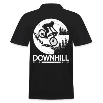 Mountain Bike Bike Downhill Biker - Men's Polo Shirt - black - Back - Kai (181cm)