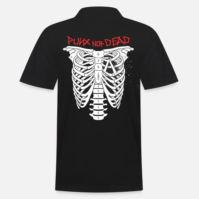 Punx not dead - Männer Poloshirt - Schwarz
