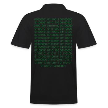 Binärcode Informatiker Nerd - Männer Poloshirt - Schwarz - Hinten - Kai (181cm)