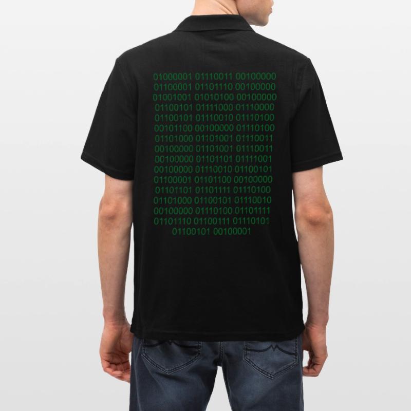 Binary Code Computer Scientist Nerd Men's Polo Shirt