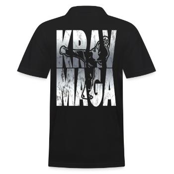 Krav Maga - Men's Polo Shirt - black - Back - Kai (181cm)