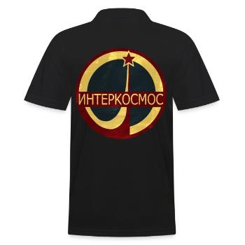 USSR Intercosmos Soviet Union Space - Men's Polo Shirt - black - Back - Kai (181cm)