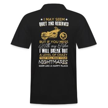 Mess avec mon cadeau de motocycliste à moto - Polo Homme - noir - Dos - Kai (181cm)