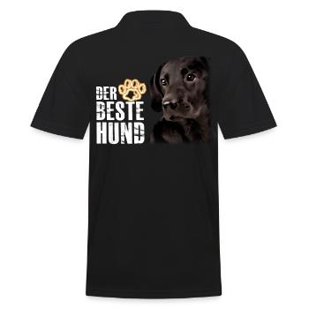 Der Beste Hund - Labrador Braun - Männer Poloshirt - Schwarz - Hinten - Kai (181cm)
