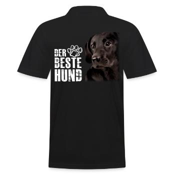 Der Beste Hund - Labrador Braun - Männer Poloshirt - Schwarz - Hinten - Kai (181cm)