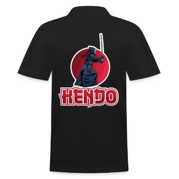 Kendo - Men's Polo Shirt - black - Back - Kai (181cm)