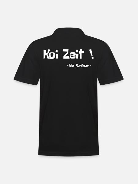 Koi Zeit! - Männer Poloshirt - Schwarz