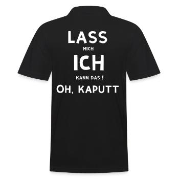 Lass mich ich kann das ! - Männer Poloshirt - Schwarz - Hinten - Kai (181cm)