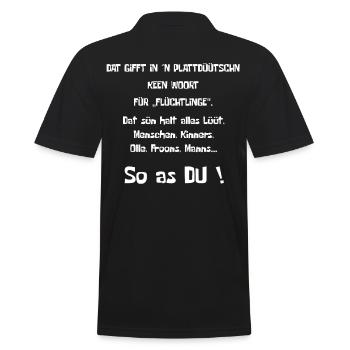 Dat ne rentre pas dans une porte plate - Polo Homme - noir - Dos - Kai (181cm)