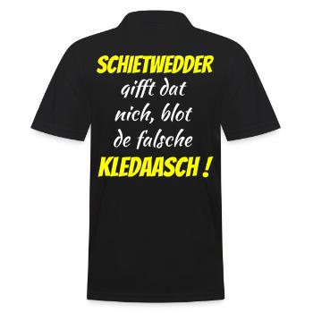 schietwetter - Men's Polo Shirt - black - Back - Kai (181cm)