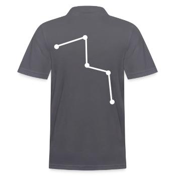 Cassiopeia constellation - Men's Polo Shirt - charcoal grey - Back - Nico (186cm)