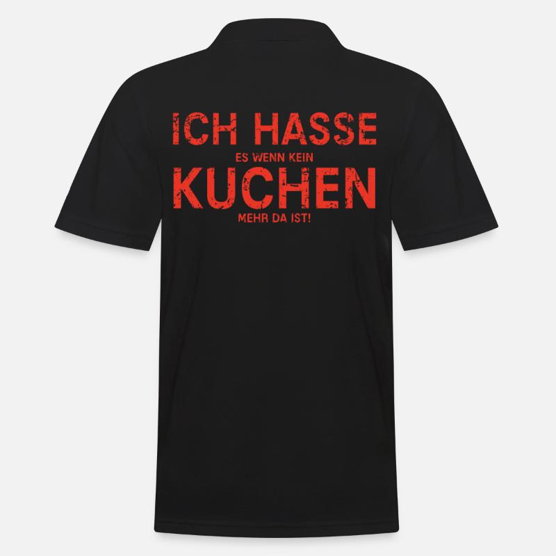 Kuchen - Männer Poloshirt - Schwarz