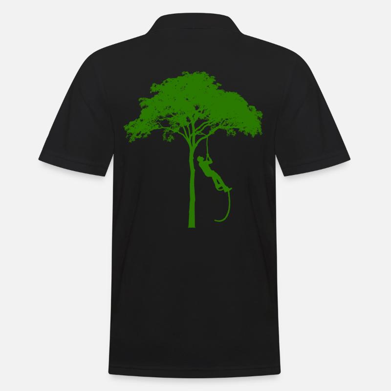 Baumkletterer - Männer Poloshirt - Schwarz