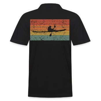 Canoë-kayak vintage silhouette rétro - Polo Homme - noir - Dos - Kai (181cm)