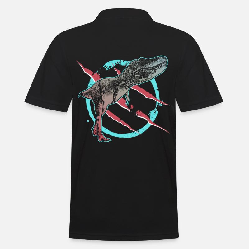 Tarbosaurus dinosaure carnivore primitif - Polo Homme - noir