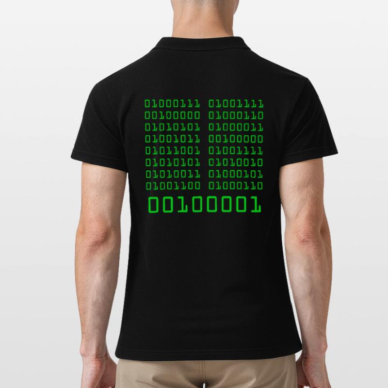 Go fuck yorself! Binärcode Programmieren Code Männer Poloshirt