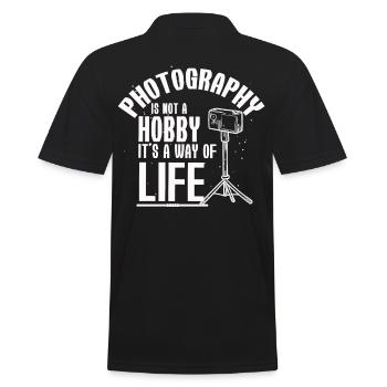 Cadeau de photographie drôle de mode de vie - Polo Homme - noir - Dos - Kai (181cm)