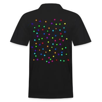 Konfetti - Männer Poloshirt - Schwarz - Hinten - Kai (181cm)