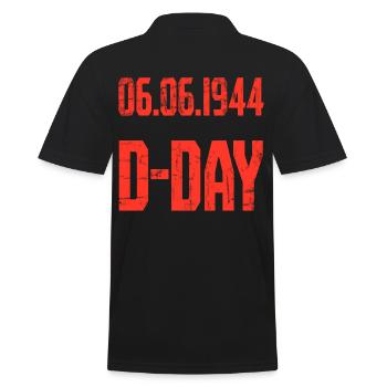 D-Day - Männer Poloshirt - Schwarz - Hinten - Kai (181cm)
