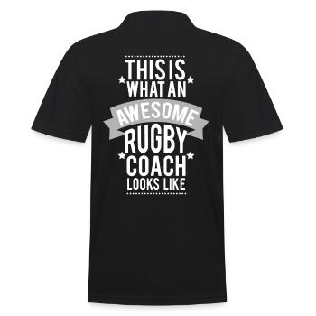 Cool Awesome Coach Rugby Supporter ou Rugby - Polo Homme - noir - Dos - Kai (181cm)