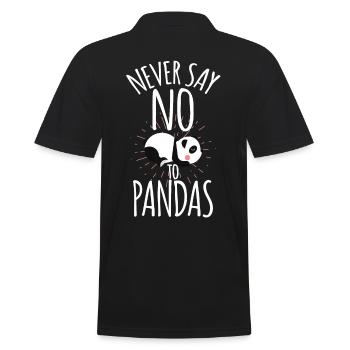 Cadeau mignon ne jamais dire non aux pandas - Polo Homme - noir - Dos - Kai (181cm)