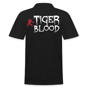 Kühles Tiger Blood Scars-Geschenk - Männer Poloshirt - Schwarz - Hinten - Kai (181cm)