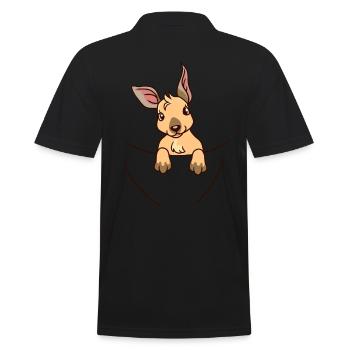 Baby Känguru Wildtiere Zoo Kinder Kleinkind Kind - Männer Poloshirt - Schwarz - Hinten - Kai (181cm)