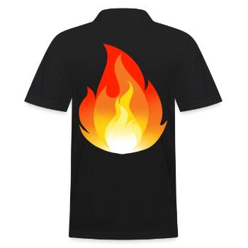 Fire Inferno Flame Dessin animé Inferno Fire Fiery - Polo Homme - noir - Dos - Kai (181cm)