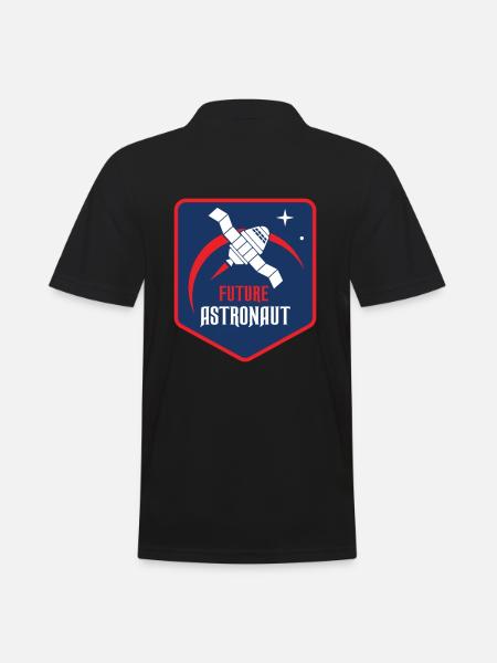 Funny Future Astronaut gift - Men's Polo Shirt - black