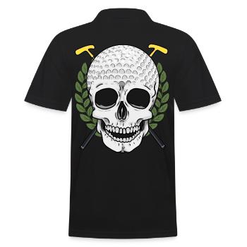 Golf Skull Golfer Sports Club - Polo Homme - noir - Dos - Kai (181cm)