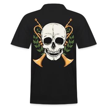 Trompette, Trompettes, Musiciens, Musique de cuivres, Crâne - Polo Homme - noir - Dos - Kai (181cm)