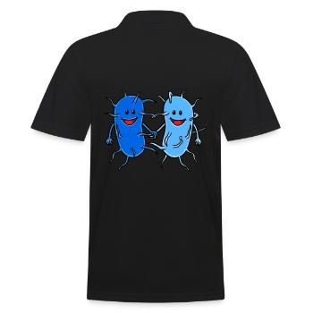 bacteria friendship love infection sick - Men's Polo Shirt - black - Back - Kai (181cm)