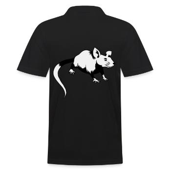 Maus Ratte Nager Nagetier Schädling Tier - Männer Poloshirt - Schwarz - Hinten - Kai (181cm)