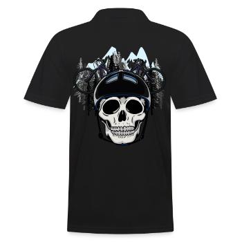 Mountain Bike, Mountains, Forest, Athletes, Cycling, Cycling - Men's Polo Shirt - black - Back - Kai (181cm)
